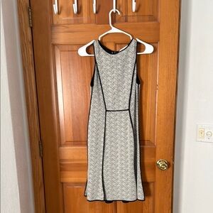 Elegant Black and White Patterned Dress